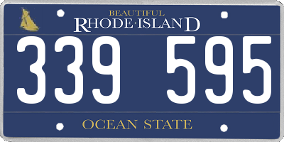 RI license plate 339595