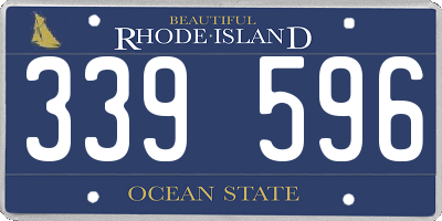 RI license plate 339596