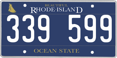 RI license plate 339599