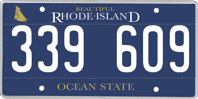 RI license plate 339609