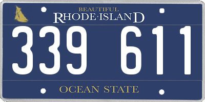 RI license plate 339611