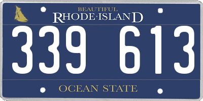 RI license plate 339613