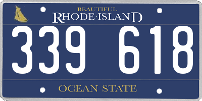 RI license plate 339618