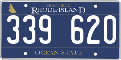 RI license plate 339620