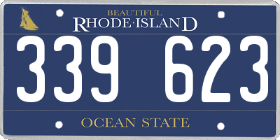 RI license plate 339623