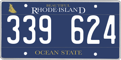 RI license plate 339624