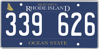 RI license plate 339626
