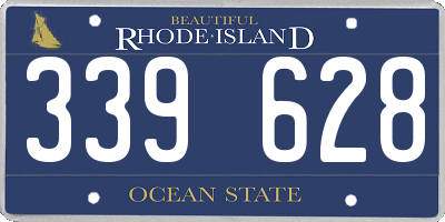 RI license plate 339628