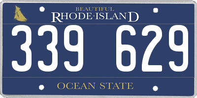 RI license plate 339629