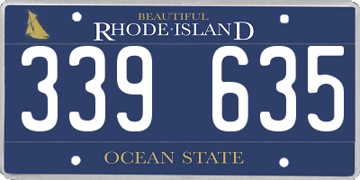 RI license plate 339635