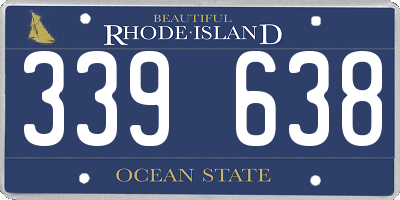 RI license plate 339638