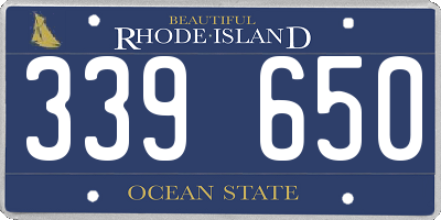 RI license plate 339650