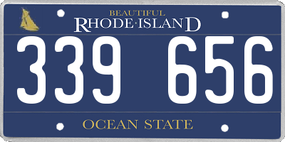 RI license plate 339656