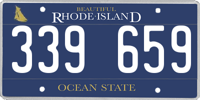 RI license plate 339659