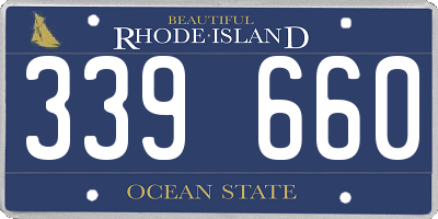 RI license plate 339660
