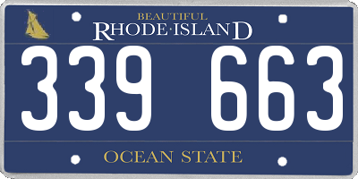 RI license plate 339663