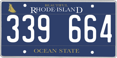 RI license plate 339664