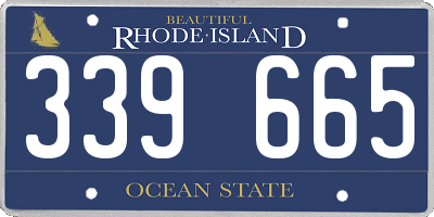 RI license plate 339665