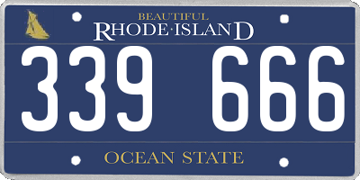 RI license plate 339666