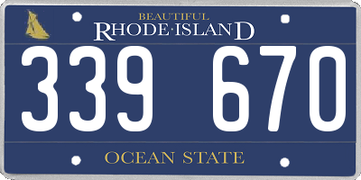 RI license plate 339670