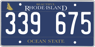 RI license plate 339675