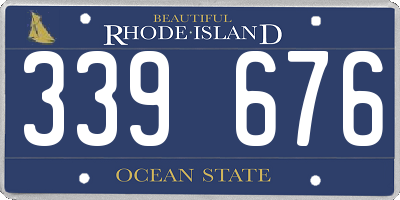 RI license plate 339676