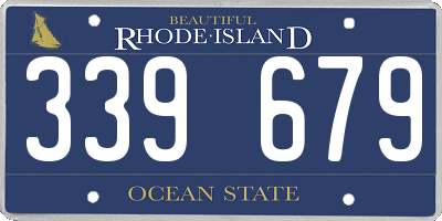RI license plate 339679
