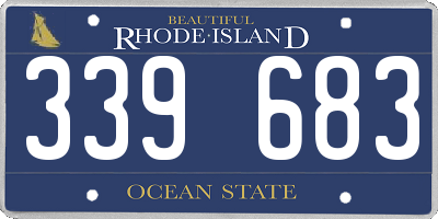 RI license plate 339683
