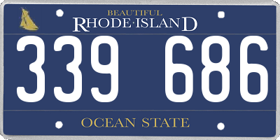 RI license plate 339686