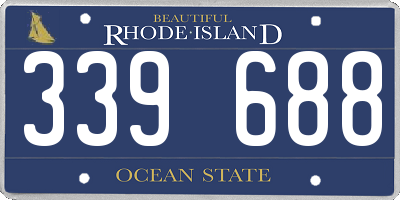 RI license plate 339688