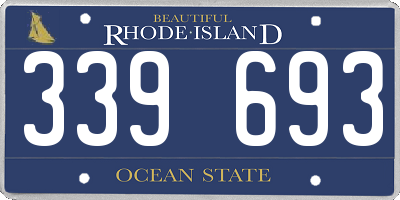 RI license plate 339693