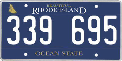 RI license plate 339695