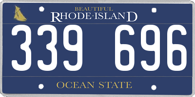 RI license plate 339696