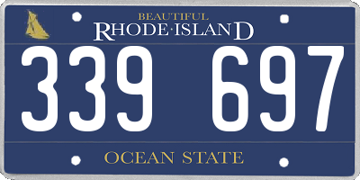 RI license plate 339697