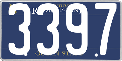 RI license plate 3397