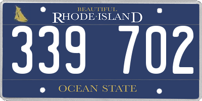 RI license plate 339702