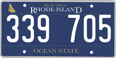 RI license plate 339705