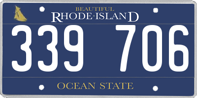 RI license plate 339706