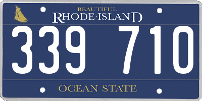 RI license plate 339710
