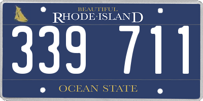 RI license plate 339711