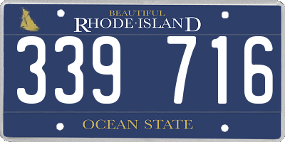 RI license plate 339716