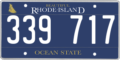 RI license plate 339717