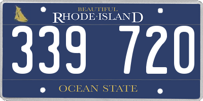 RI license plate 339720