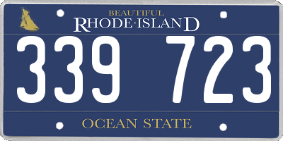 RI license plate 339723