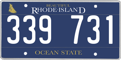 RI license plate 339731