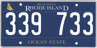 RI license plate 339733