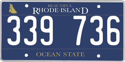 RI license plate 339736
