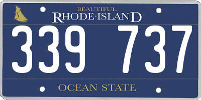 RI license plate 339737