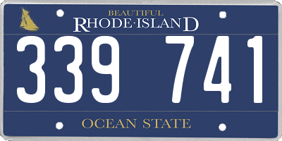 RI license plate 339741