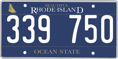 RI license plate 339750